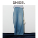 复古牛仔裤 百搭高腰直筒阔腿裤 SWFP255305 时尚 SNIDEL2025秋冬新品