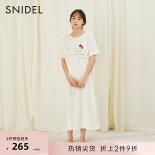 字母印花T恤连衣裙SHCO224052 简约时尚 HOME春夏款 SNIDEL