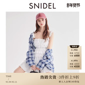SNIDEL春夏款 甜美木耳边压褶吊带背心衬衫 上衣SWFB251171
