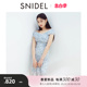 SNIDEL2024春夏新品 交叉V领露肩收腰修身 印花连衣裙SWCO241312