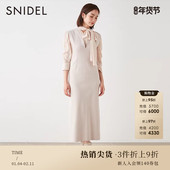 SNIDEL秋冬优雅泡泡袖 系带衬衫 针织连衣裙两件套SWNO234263