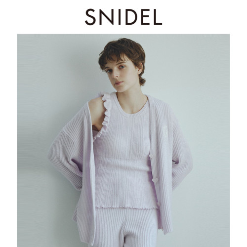 snidel圆领罗纹居家针织背心