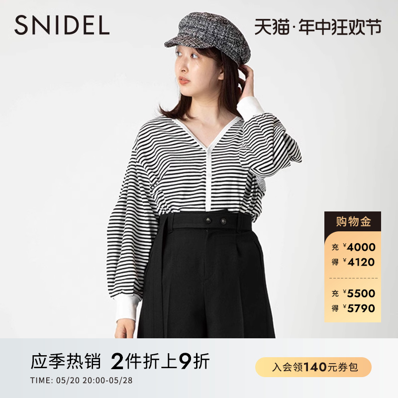 SNIDEL春季新品条纹T恤