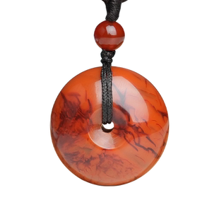 原矿南红玛瑙平安扣吊坠火焰纹面包圈挂坠毛衣链文玩手串diy配件