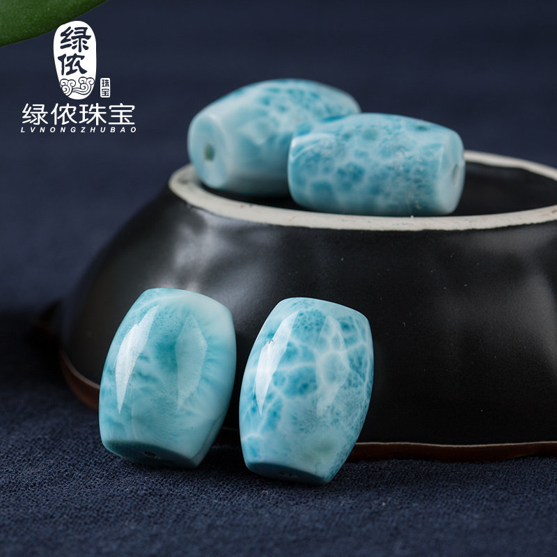 绿侬天然多米尼加海纹石散珠桶珠腰珠星月菩提腰珠顶珠水晶吊坠高性价比高么？