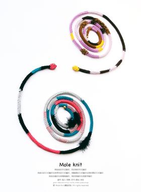 原创设计手工编织项链秋冬毛衣链