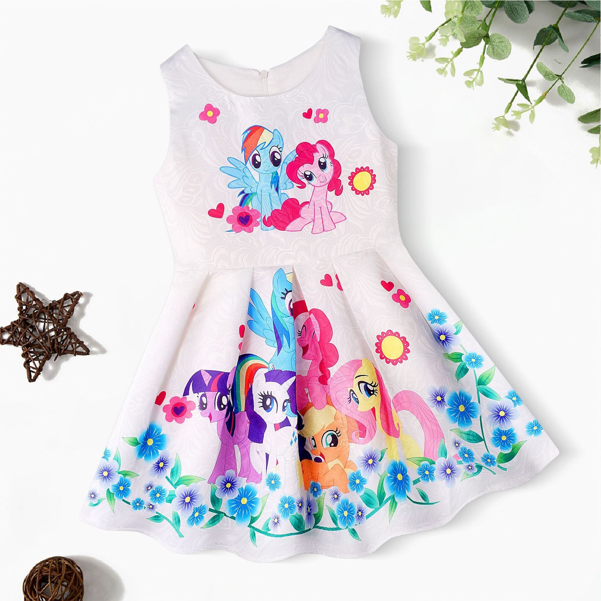 女童连衣裙夏季新款小女孩公主裙儿童礼服裙子生日派对马宝莉裙子