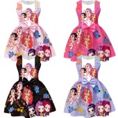 女童夏款 POP猎魔女团印花裙子节日表演礼服 儿童K 无袖 连衣裙夏季