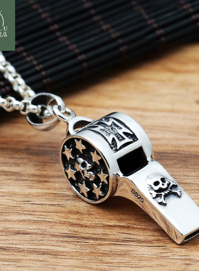 首饰富贵鹿五角星形骷髅头泰银