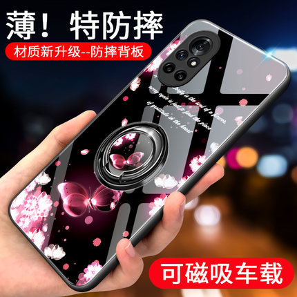 适用华为nova8手机壳女nova8pro保护套nove创意潮网红外壳note镜头全包防摔novo液态硅胶软壳n0va支架por超薄