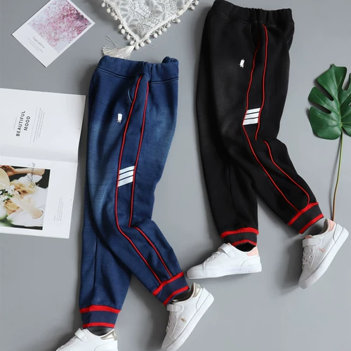 Демисезонный комфортный бархатный пуховик подходит для мужчин и женщин, джинсовые штаны для отдыха, подходит для подростков