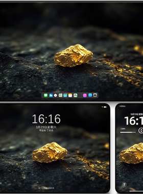 5套黑金秘境好柿发生金豆子招财手机ipad平板壁纸4K超高清壁纸