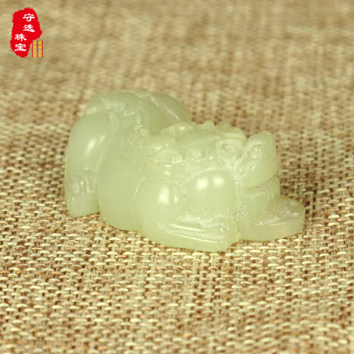 天然玉石貔貅吊坠 岫玉招财玉器男款玉坠挂件岫岩玉项链玉佩