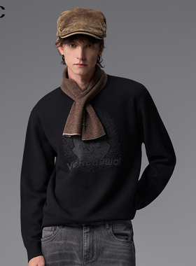 【羊毛混纺】VJC/威杰思2025秋季新款男装街头休闲时尚长袖毛织