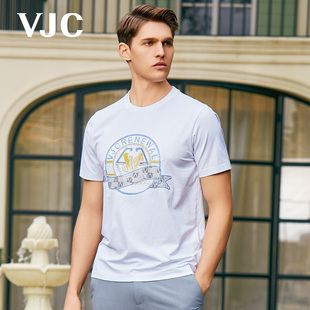 专柜同款 T恤 2024年夏季 男装 彩绘短袖 VJC 新款 D24BA1742