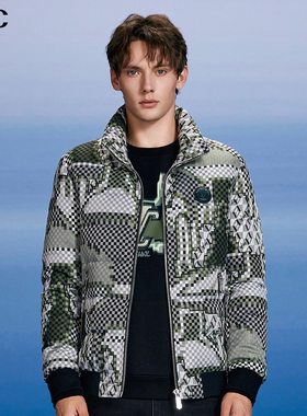 VJC/威杰思2025秋冬新款男装撞色保暖羽绒服