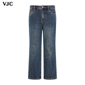 威杰思2025秋季 潮流牛仔裤 新款 VJC 男装 水洗磨白时尚 通勤百搭长裤