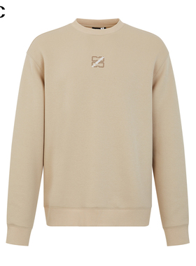 VJC/威杰思2025秋季新款男装时尚潮流针织长袖卫衣刺绣DBECE1746