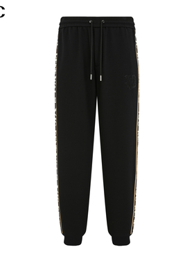 VJC/威杰思2025秋季新款男装休闲运动针织束脚九分裤弹力腰百搭