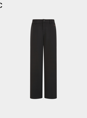 威杰思（VJC）长裤2025年秋冬新款休闲裤直筒黑色简约时尚