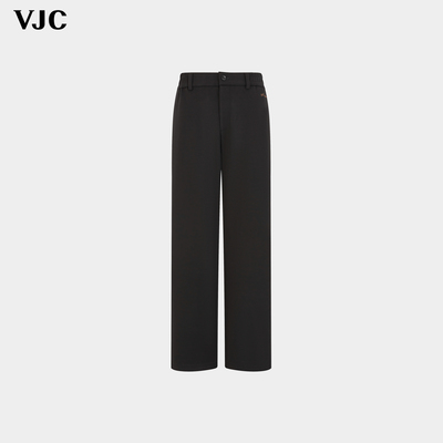 威杰思（VJC）长裤2025年秋冬新款休闲裤直筒黑色简约时尚