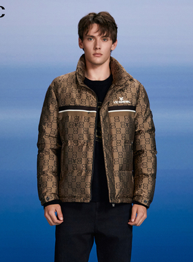 【鹅绒】VJC/威杰思2025秋冬新款男士老钱风立领品牌轻奢羽绒服