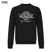 VJC 针织卫衣B24DE1267 潮流长袖 威杰思2025秋冬新款 男装