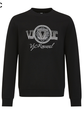 VJC/威杰思2025秋冬新款男装潮流长袖针织卫衣B24DE1267