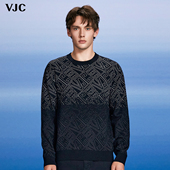 威杰思2025秋冬新款 男装 潮流长袖 VJC 绵羊毛衫 B24DC2212