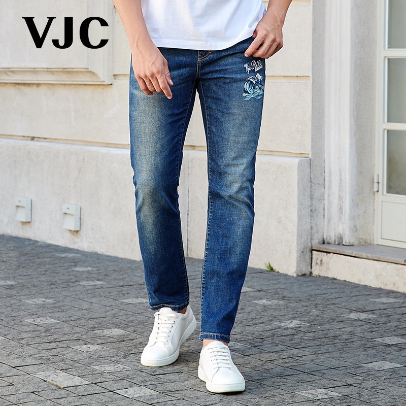 VJC/威杰思【专柜同款】2025夏季新款男装时尚牛仔裤D25AO3791,男装,牛仔裤,淘宝优惠券,粉丝福利购,淘宝优惠卷