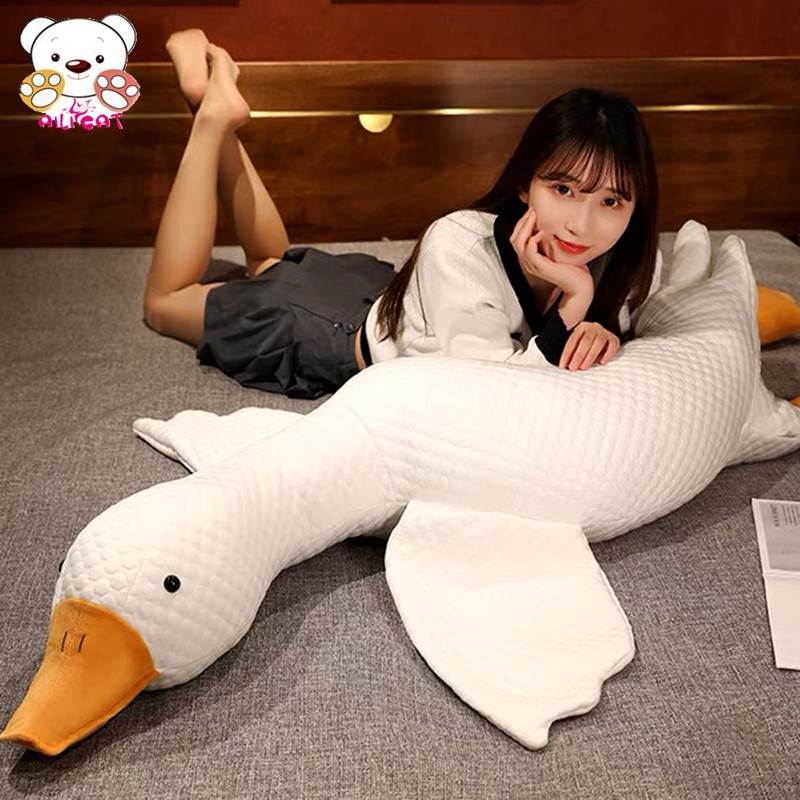 大白鹅玩偶睡觉抱冰丝抱枕公仔娃娃女生夹腿生日礼物大鹅毛绒玩具,玩具/童车/益智/积木/模型,毛绒/玩偶/公仔/布艺类玩具,淘宝优惠券,粉丝福利购,淘宝优惠卷