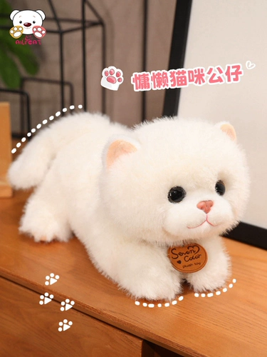 Милая реалистичная плюшевая детская успокаивающая игрушка, кукла для сна, подушка, котенок, подарок на день рождения, кот