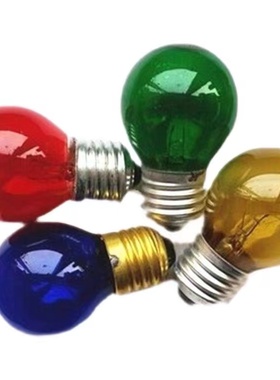 E27红色红光灯泡钨丝大红光黄色金光黄光蓝色蓝光绿色绿光灯泡