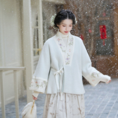 一衿香 清水溪汉初明制秋冬国风汉服女对交穿抗起球毛衣半身裙