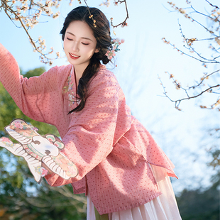 浆果莓莓 清水溪汉初汉服女装春款改良飞机袖松紧腰半裙多色可选