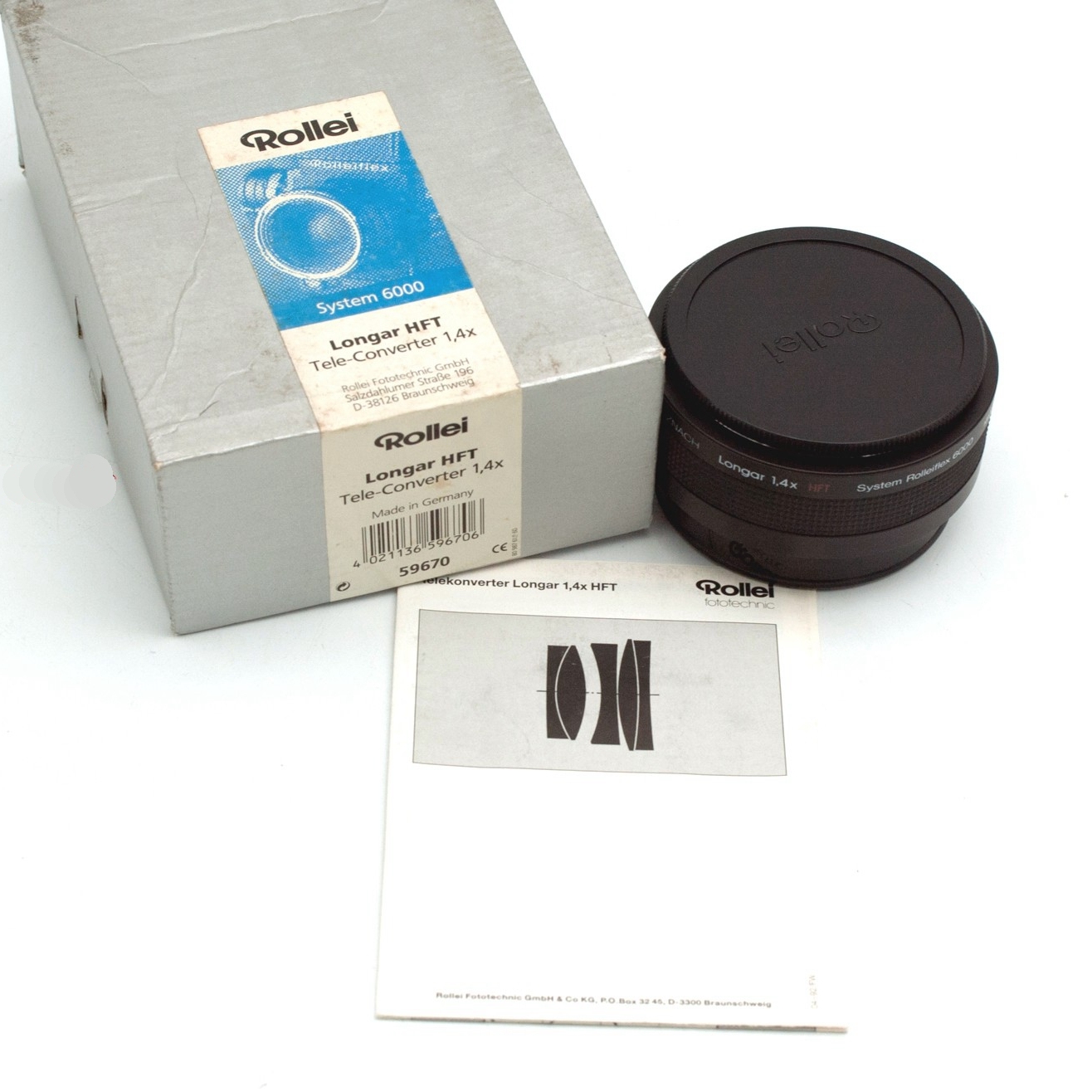 禄莱 Rollei Longar HFT 1.4X 增倍镜 6008、HY6 新同品 带包装