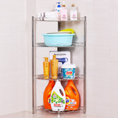 厨房卫生间脸盆架置物架不锈钢浴室三角架落地洗手间夹缝收纳角落