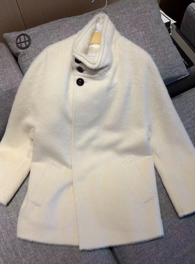 【妍妍粉丝专享】秘鲁骆马绒顶奢御用·立领中长款大衣116E1012