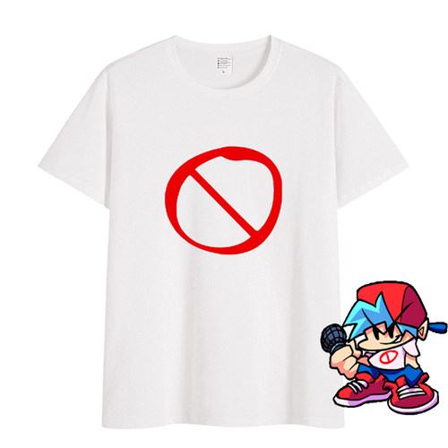 周五夜放克t恤纯棉短袖黑色星期五Friday Night Funkin周边衣服棉