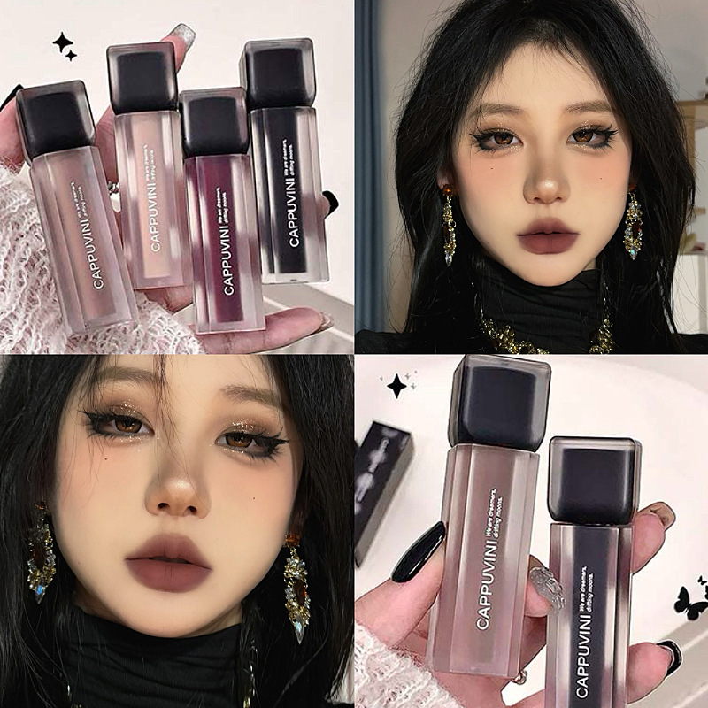 appuvini黑曜星月雾面唇釉
