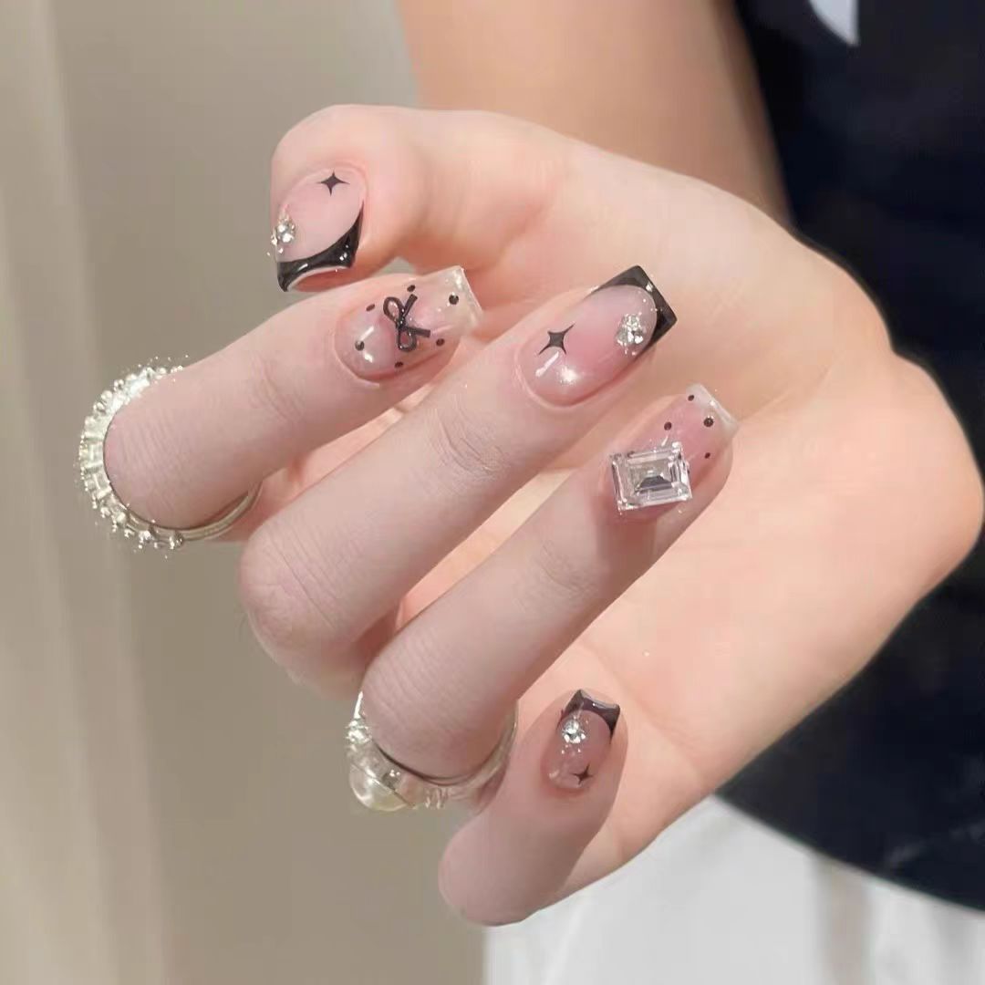 手工穿戴甲星芒甜美结短款