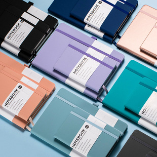 简约精装清新少女加厚布面笔记本 横线空白手帐本格子纯色本子