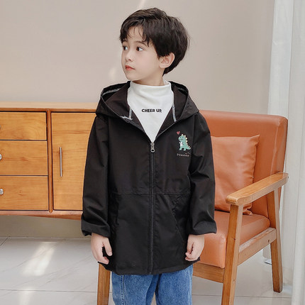 男宝宝防水罩衣儿童秋冬季薄款羽绒服防脏幼儿园吃饭书画绘画围兜