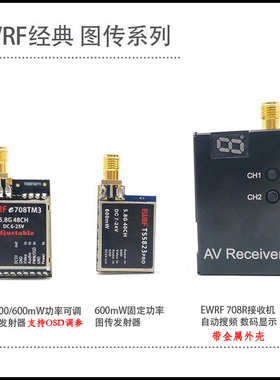 SLONWAKE 5.8G图传发射器600MW EWRF穿越机图传接收机FPV套装