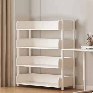 书桌旁小书架落地窄置物架家用书本收纳架简易多层立架柜子分层架