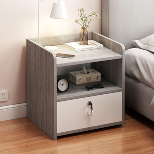 床头柜简约现代简易小型家用收纳柜卧室柜子置物架出租房用储物柜