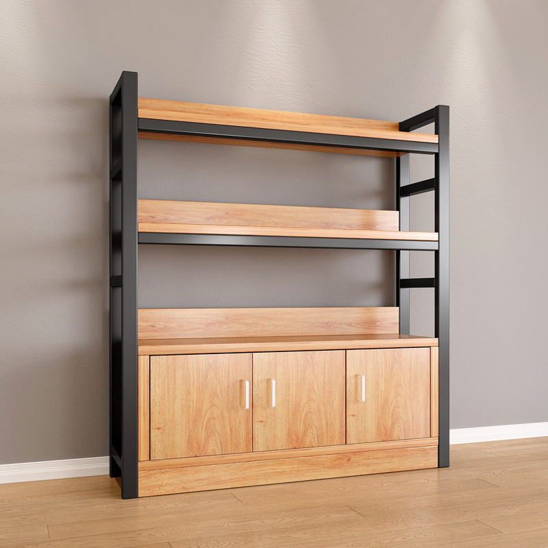 超市中岛柜货柜展示柜带门货架烟酒商用架子置物架多层收纳架落地