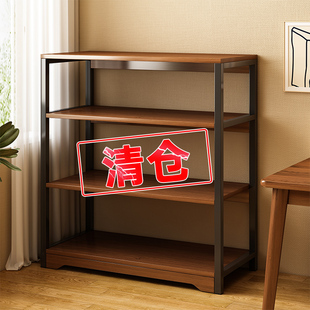 书架式置物架多层收纳架靠墙一体落地办公室简易储物架柜子分层架