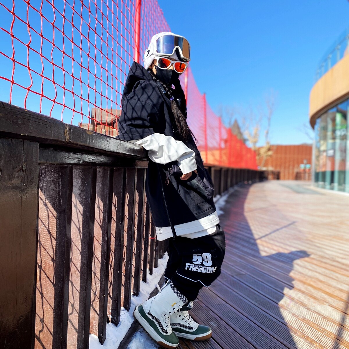 滑雪服裤大童青少年女士冬季卫衣滑雪衣