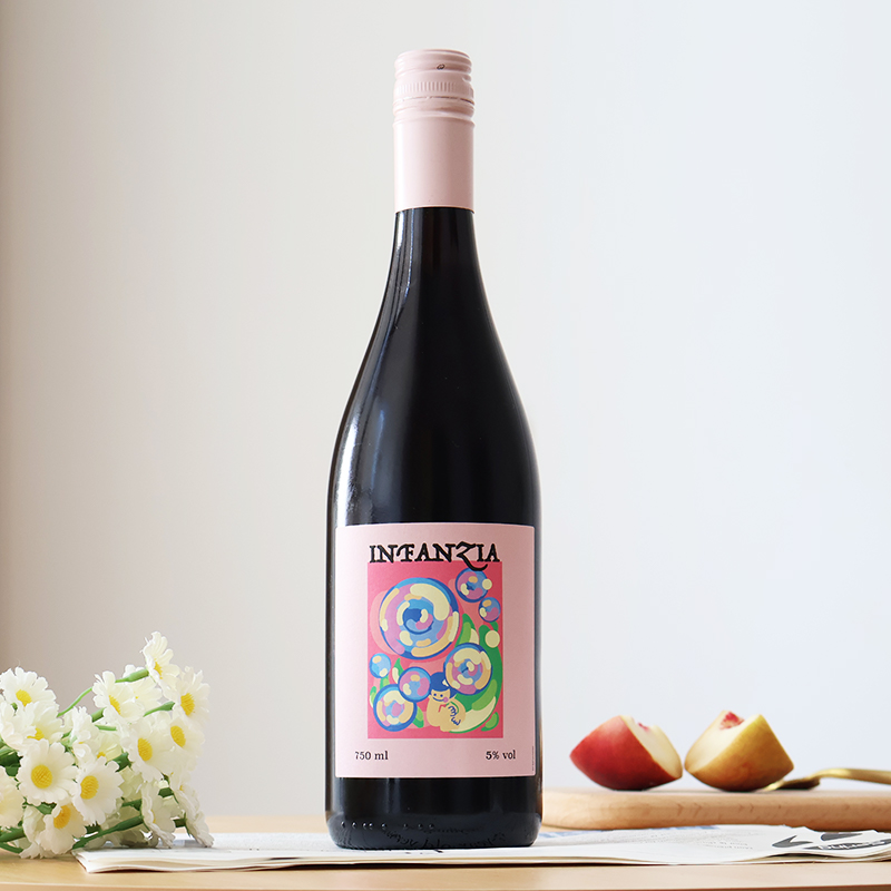 草莓泡泡糖！意大利进口因芳奇草莓风味甜红葡萄酒低度微醺甜红酒